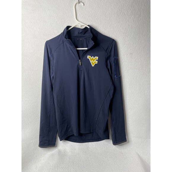 West Virginia WV- Colosseum Hoodie 1/4 Zip Pullover Long Sleeve Shirt Mens - Picture 2 of 11